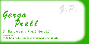 gergo prell business card